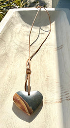 Polychrome Jasper Stone Heart Cabochon