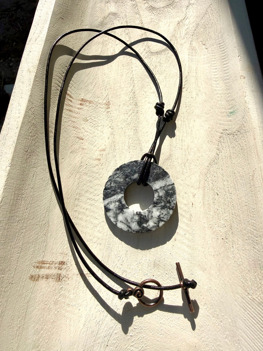 Howlite necklaceclose up