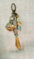 Zipper Pull Charms | 3 Strand Hand-Wired Semiprecious Stone Details