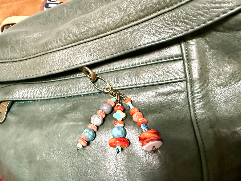 CSD Zipper Pull Charms – Handcrafted Semiprecious Stone Bag Jewelry