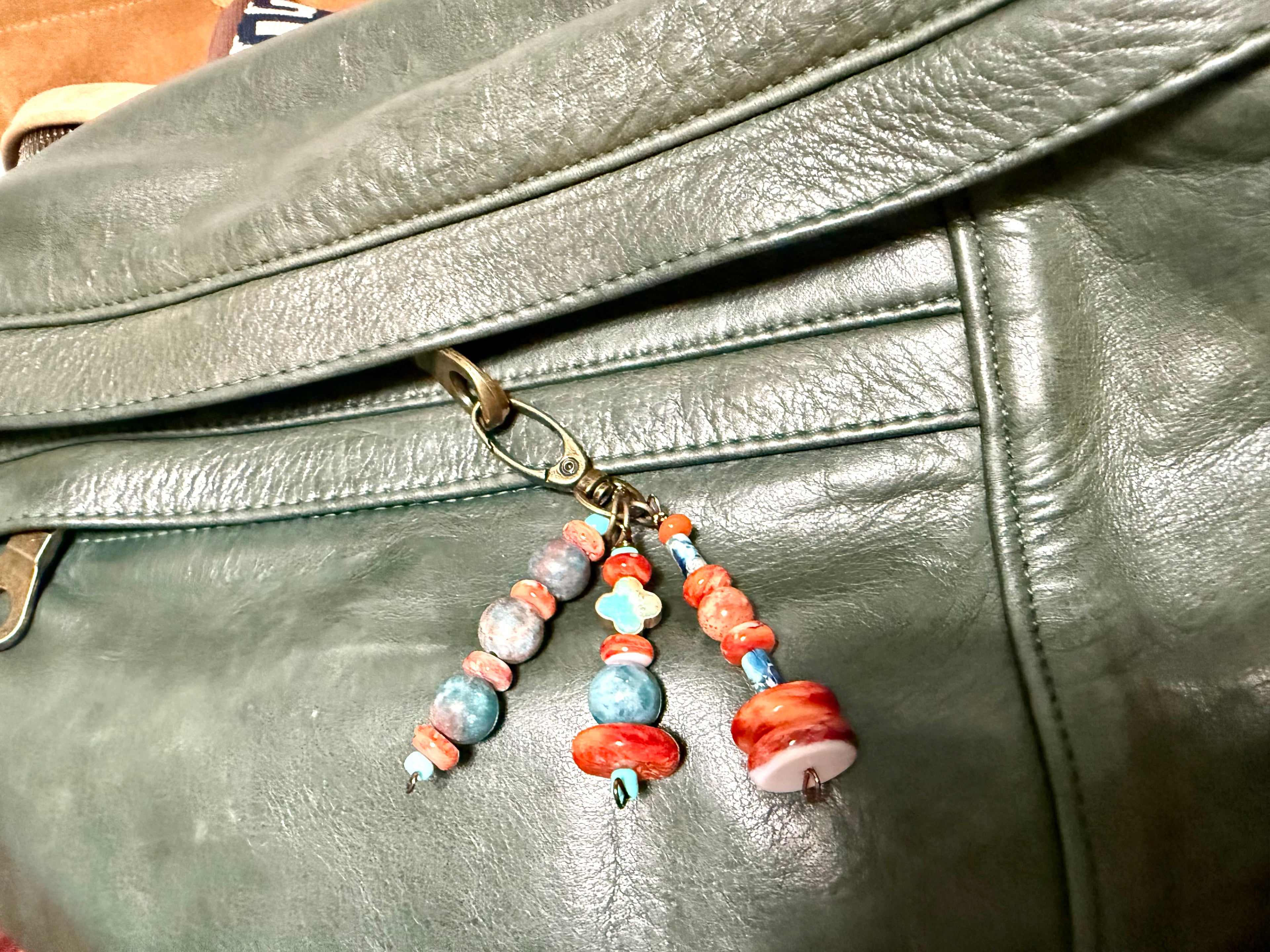 CSD Zipper Pull Charms – Handcrafted Semiprecious Stone Bag Jewelry