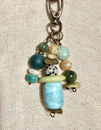 Zipper Pull Charms | 3 Strand Hand-Wired Semiprecious Stone Details