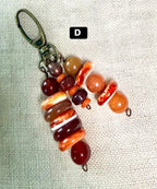 Zipper Pull Charms | 3 Strand Hand-Wired Semiprecious Stone Details