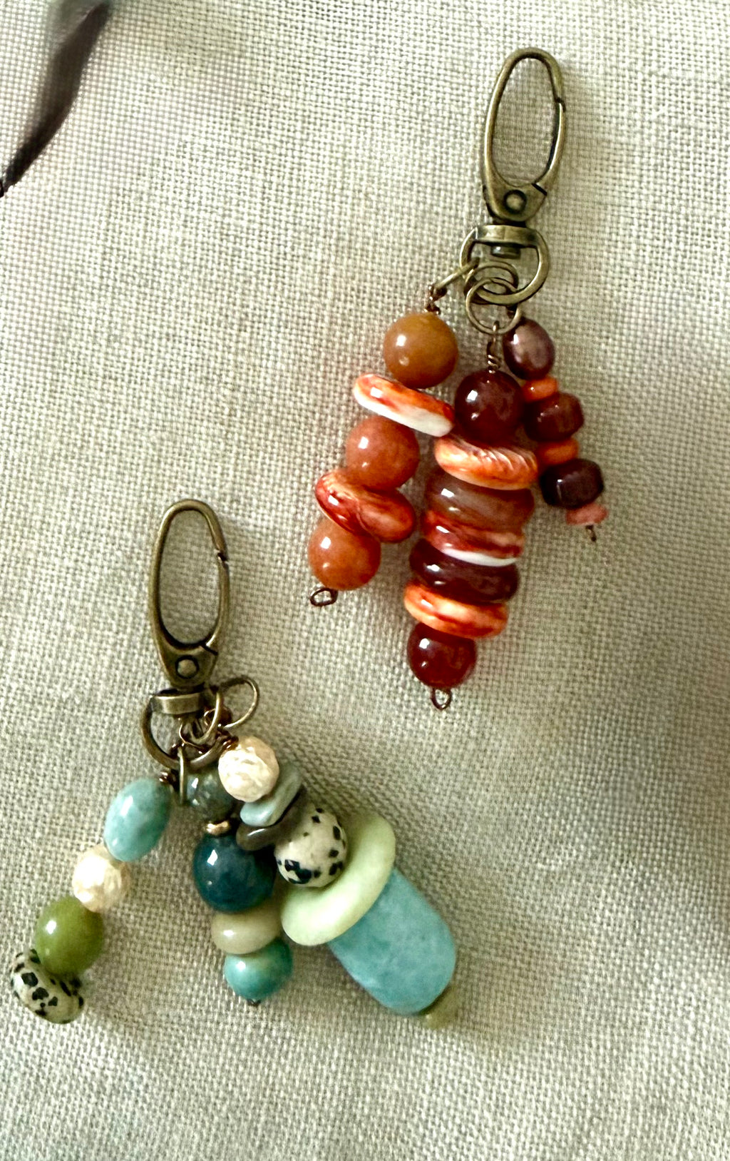 CSD Zipper Pull Charms – Handcrafted Semiprecious Stone Bag Jewelry