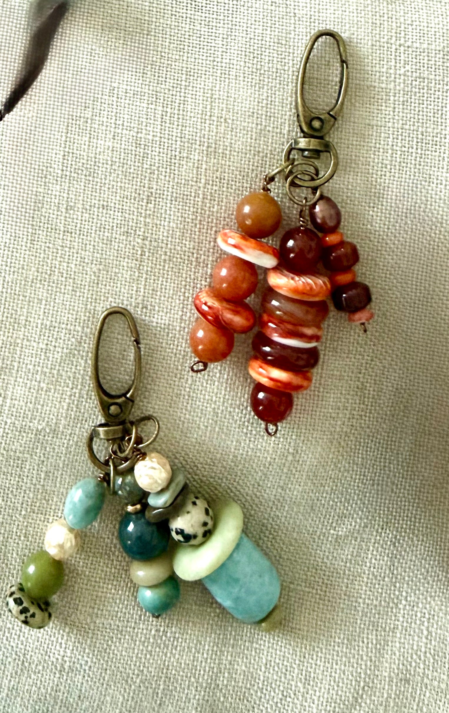 CSD Zipper Pull Charms – Handcrafted Semiprecious Stone Bag Jewelry