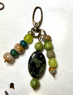 Zipper Pull Charms | 3 Strand Hand-Wired Semiprecious Stone Details