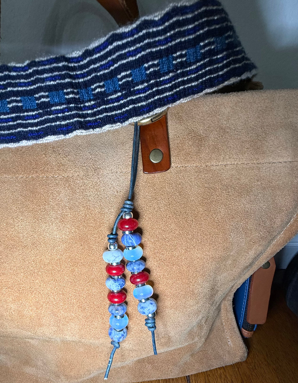 The RWB  Bag Charm Keychain - Coastal Inspired USA