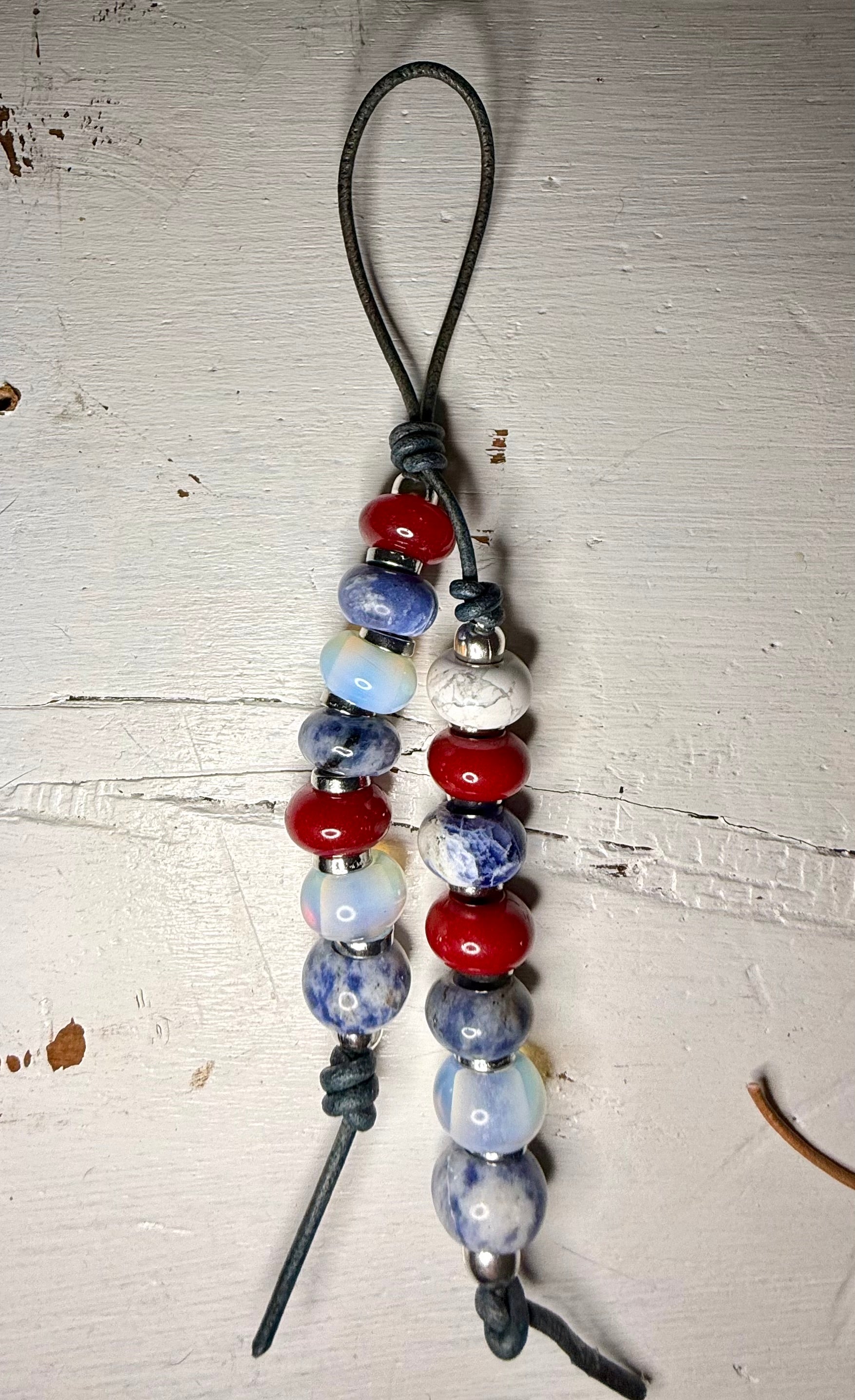 The RWB  Bag Charm Keychain - Coastal Inspired USA