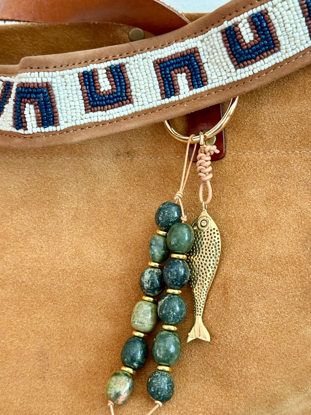 The FISH Bag Charm Keychain - Coastal Inspired Accessory