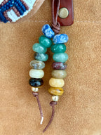 The "OG" Colorful Stone Double Strand Bag Charm Key Chain Boho Accessory