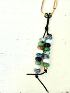 The OCEAN - Colorful Stone Double Strand Bag Charm Key Chain Accessory