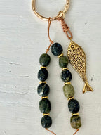 The FISH Bag Charm Keychain - Coastal Inspired Accessory