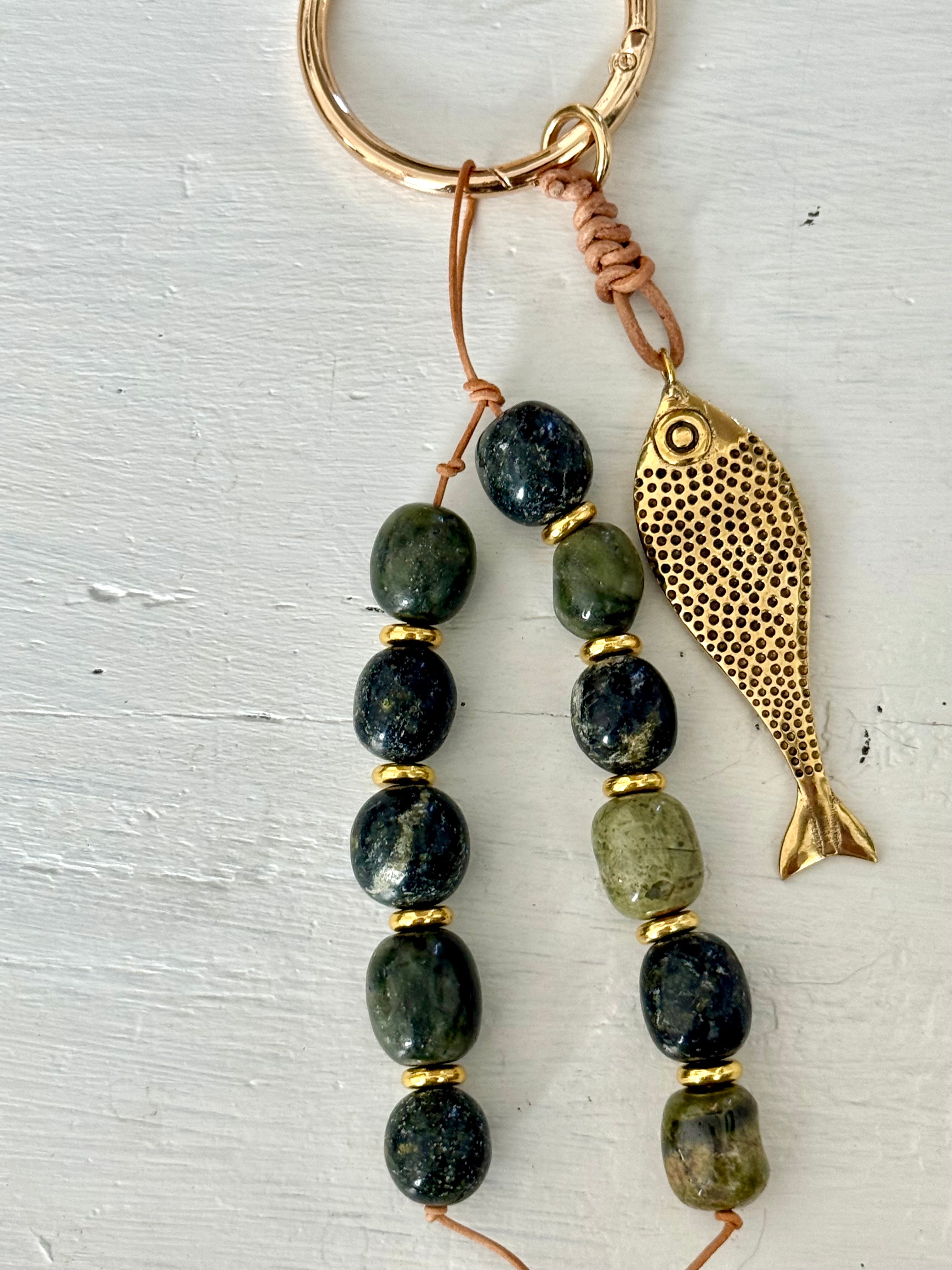 The FISH Bag Charm Keychain - Coastal Inspired Accessory