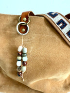 The Pinot  - Colorful Stone Double Strand Bag Charm Key Chain Accessory