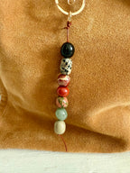 The STRAND - Colorful Stone Single Strand Bag Charm Key Chain Accessory