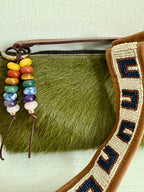CHAKRA Colorful Stone Double Strand Bag Charm Key Chain Boho Accessory