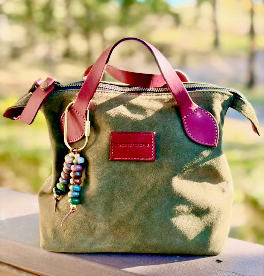 The FOREST Colorful Stone Double Strand Bag Charm Key Chain Boho Accessory
