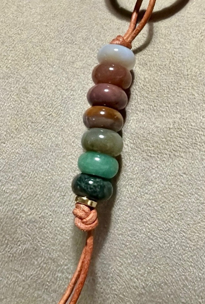 The SINGLE - Colorful Stone Single Strand Bag Charm Key Chain Accessory