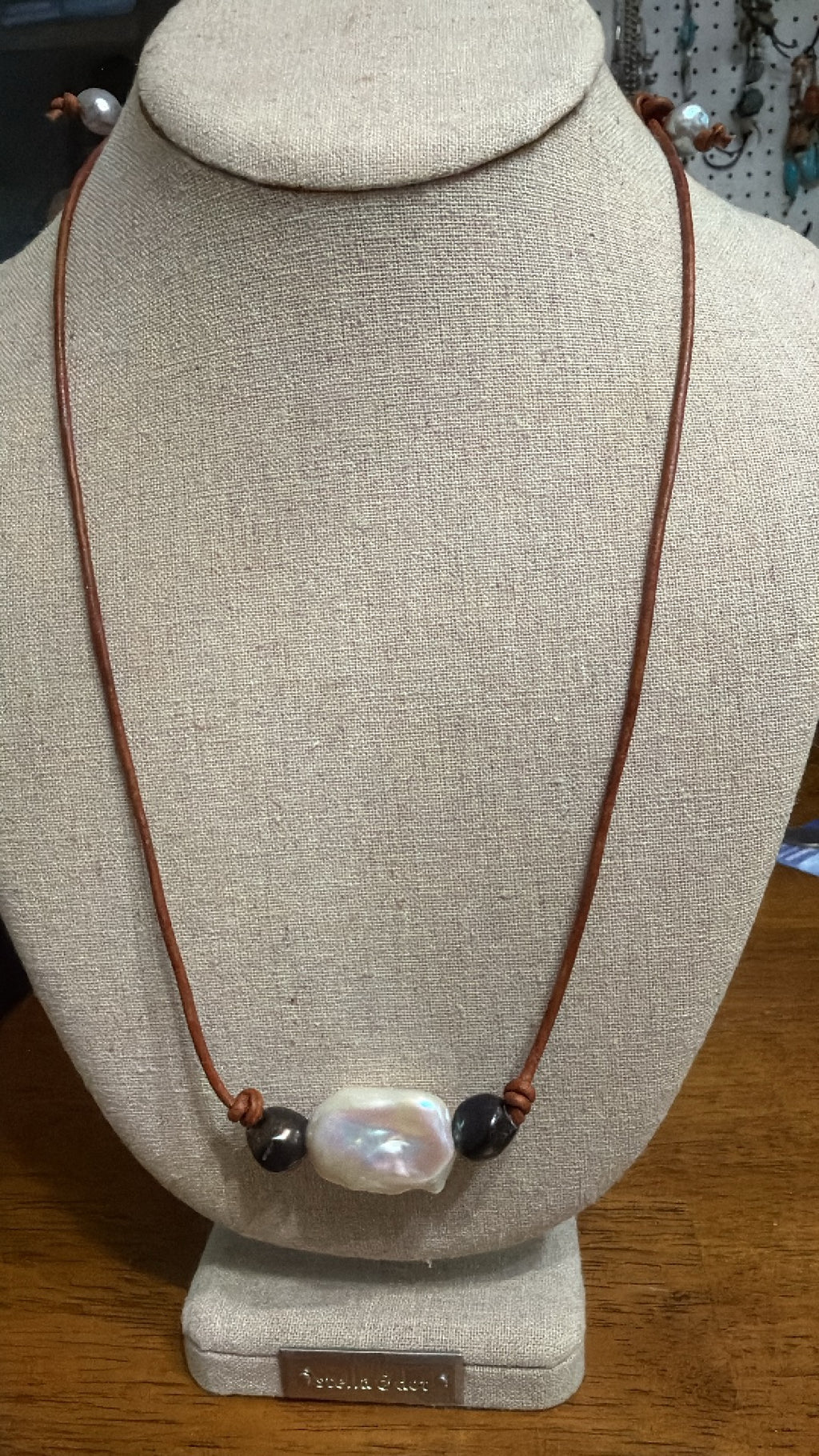 The  Moonlit Tide Necklace Baroque Pearls  20 inches adjustable