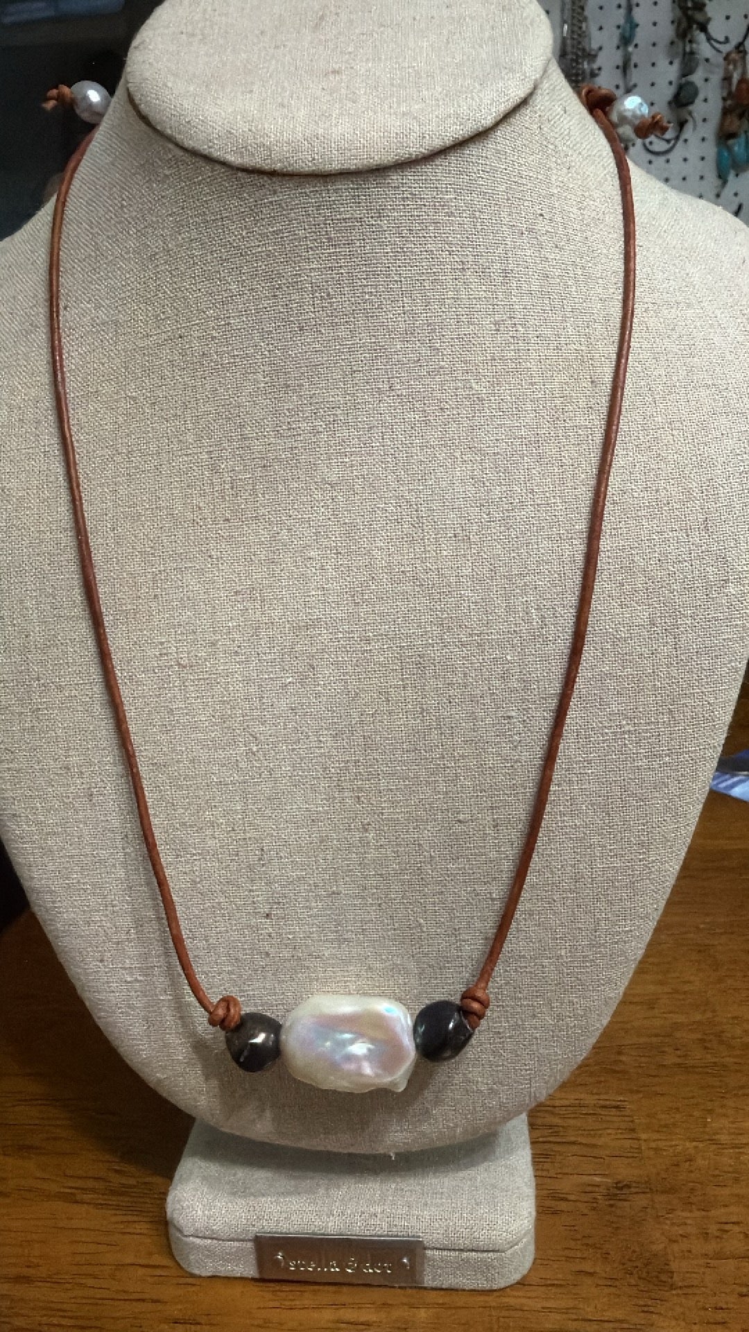 The  Moonlit Tide Necklace Baroque Pearls  20 inches adjustable