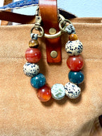 The biggies bag charm semiprecious stone boho chic