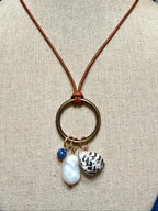 The Mermaid Trinket Necklace -Shells-Pearls-Beach Lovers 30 inches adjustable