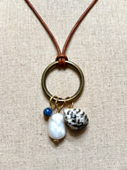 The Mermaid Trinket Necklace -Shells-Pearls-Beach Lovers 30 inches adjustable