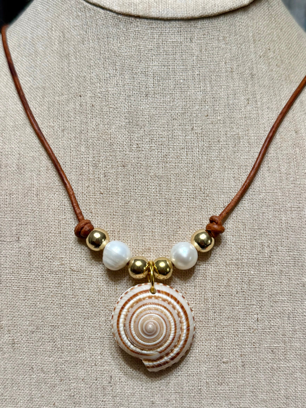 The Mermaid Trinket Necklace -Shells-Pearls-Beach Lovers 30 inches adjustable