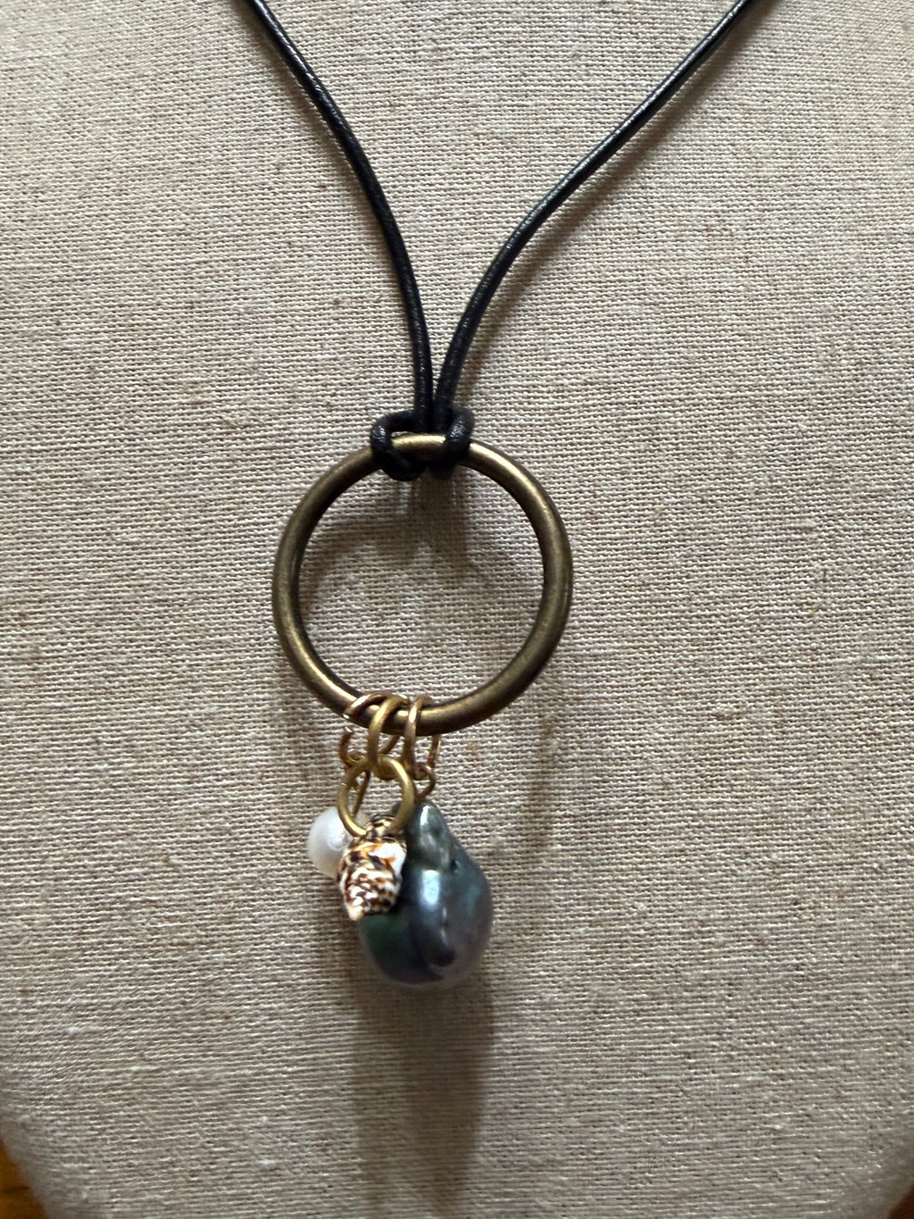 The Mermaid Trinket Necklace -Shells-Pearls-Beach Lovers 30 inches adjustable