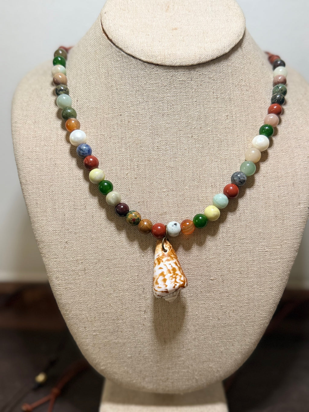 The Beachcomber’s Treasure Necklace Mix of Semiprecious Stones 22 inches