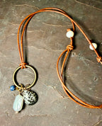 The Mermaid Trinket Necklace -Shells-Pearls-Beach Lovers 30 inches adjustable