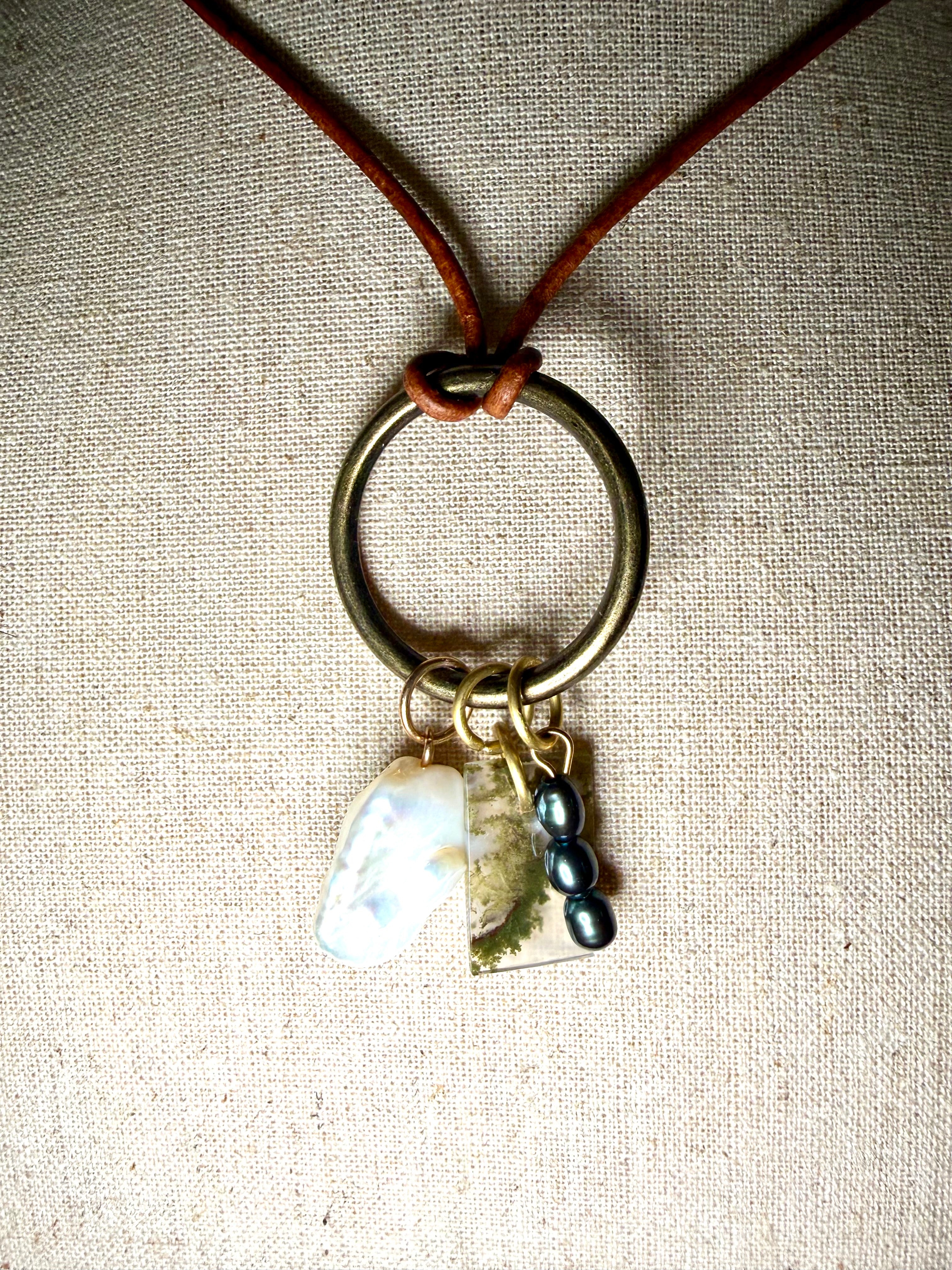 The Mermaid Trinket Necklace -Shells-Pearls-Beach Lovers 30 inches adjustable