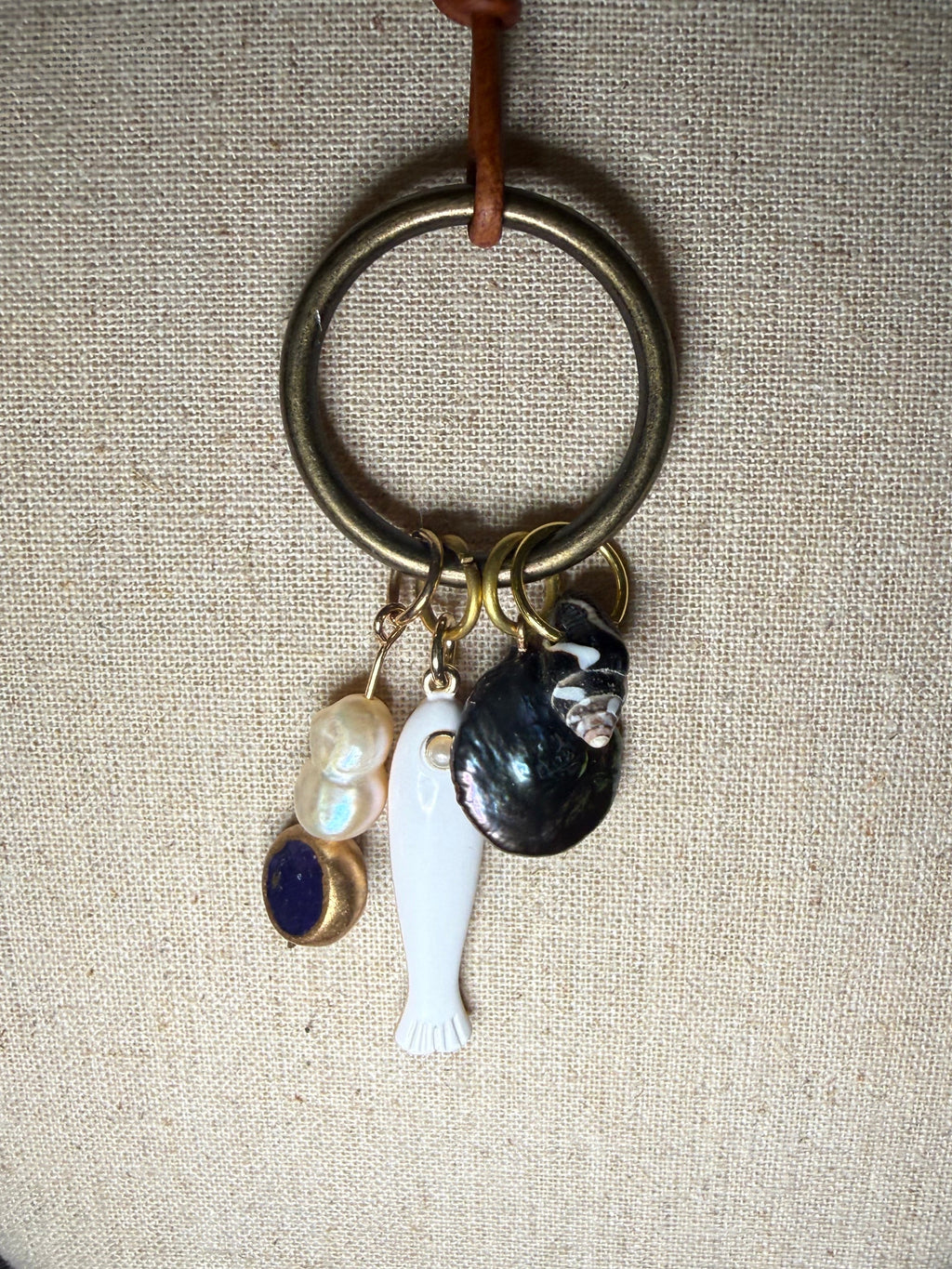 The Mermaid Trinket Necklace -Shells-Pearls-Beach Lovers 30 inches adjustable