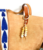 The Chardonnay bag charm stone keychain