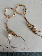 The BESTIE - SET of TWO Colorful Stone Double Strand Bag Charm Key Chain Accessory