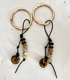 The BESTIE - SET of TWO Colorful Stone Double Strand Bag Charm Key Chain Accessory