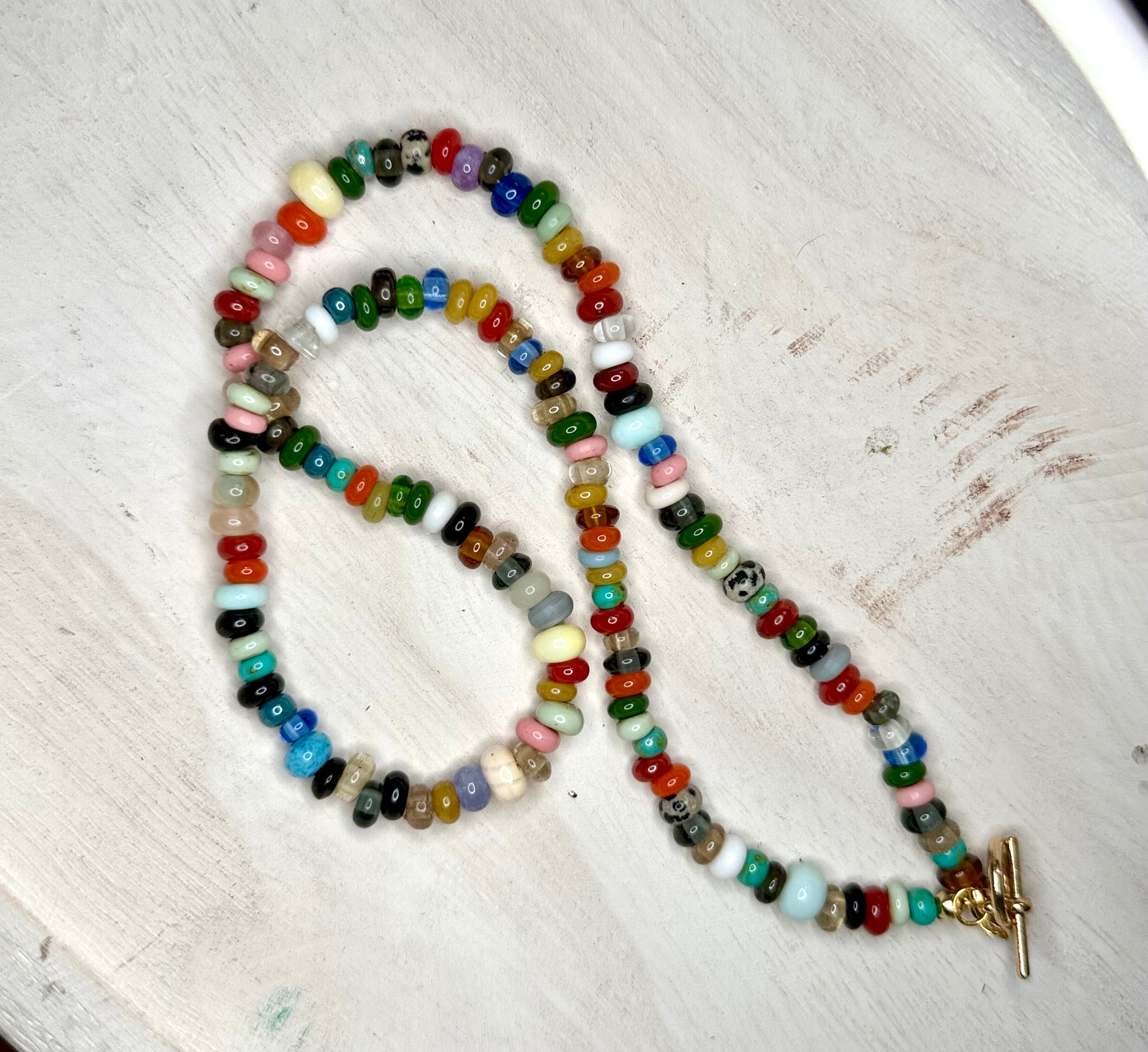 The Sunset Society Beaded Necklace  beach girl boho coastl chic