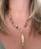 The Sunset Society Beaded Necklace  beach girl boho coastl chic