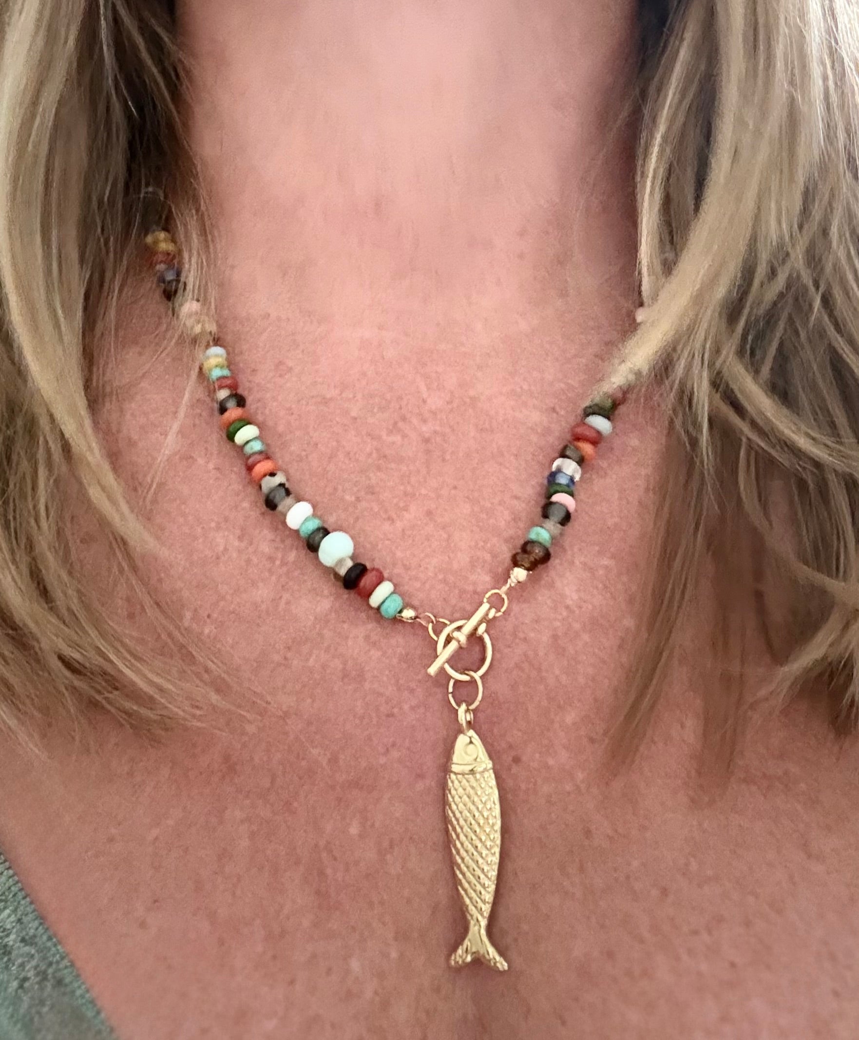 The Sunset Society Beaded Necklace  beach girl boho coastl chic