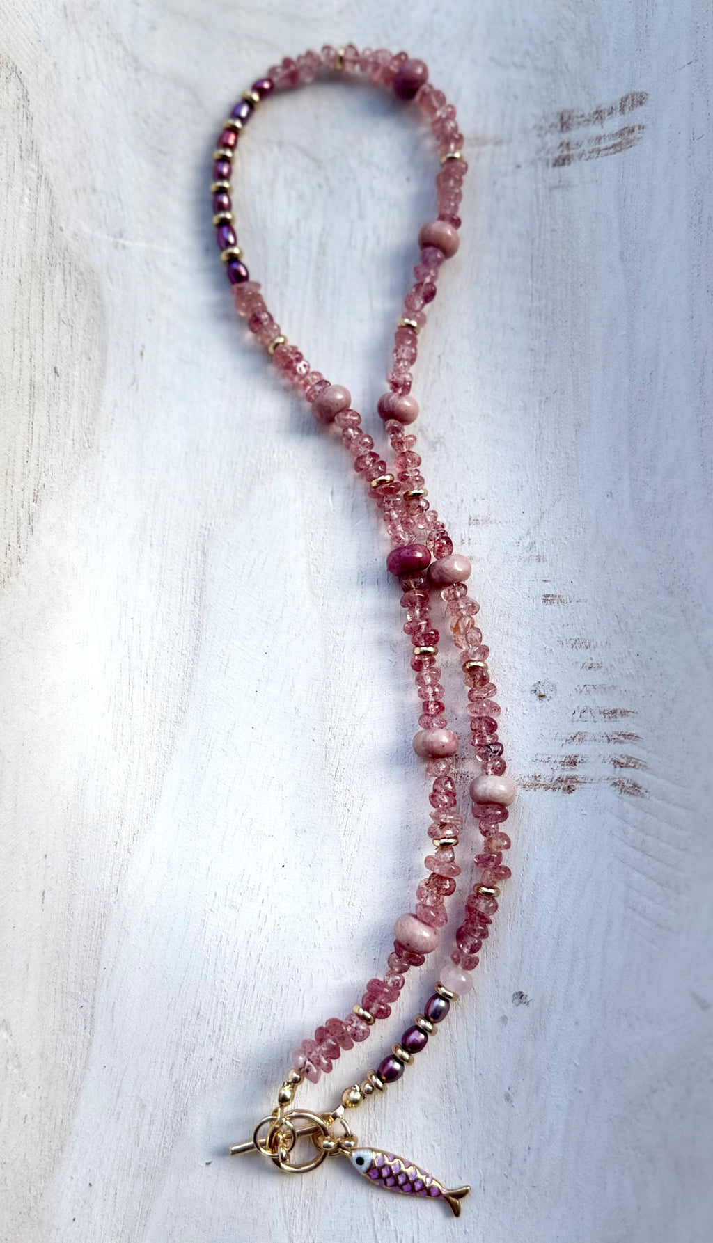 The Sunset Society Beaded Necklace  beach girl boho coastl chic