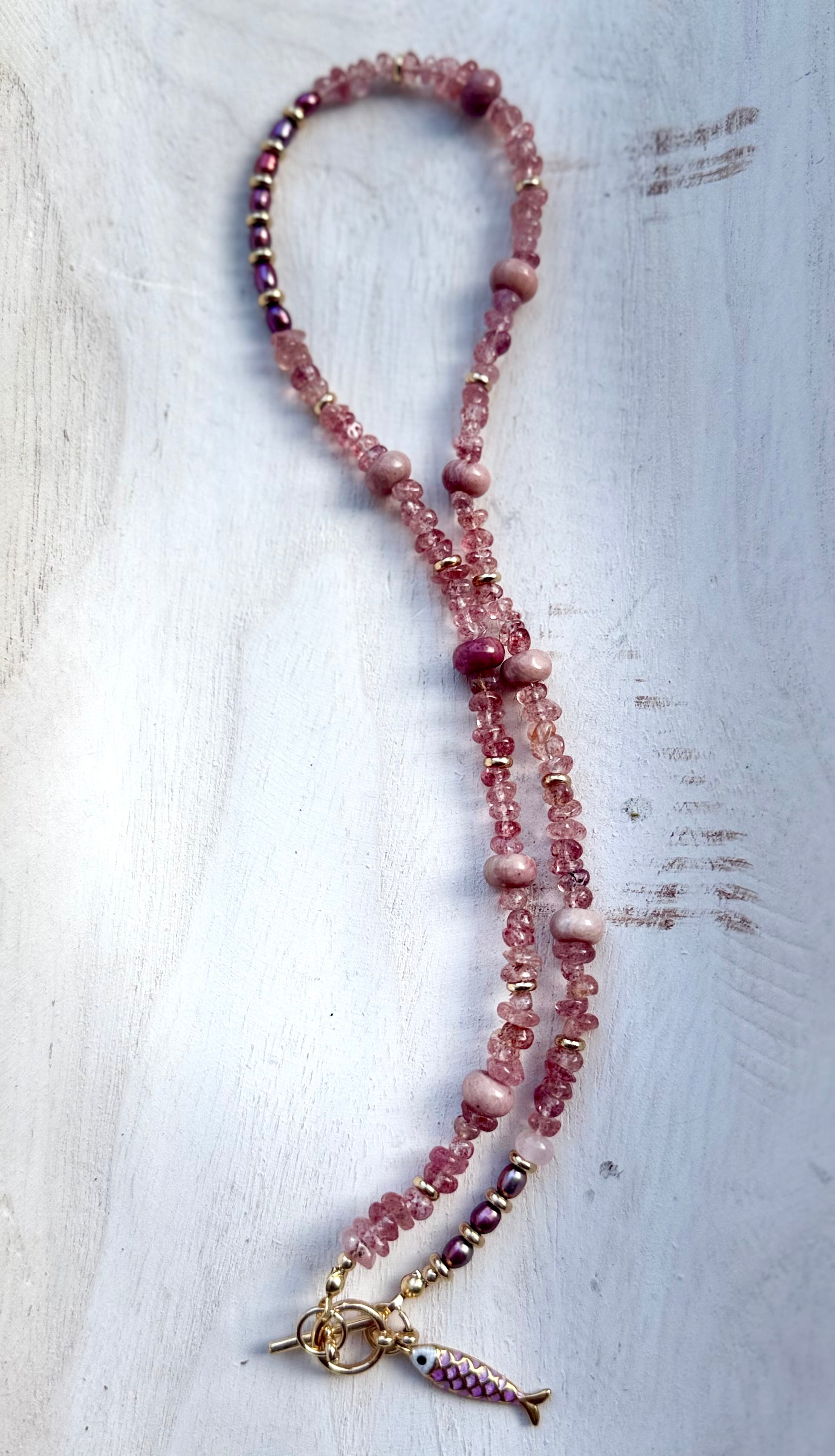 The Sunset Society Beaded Necklace  beach girl boho coastl chic