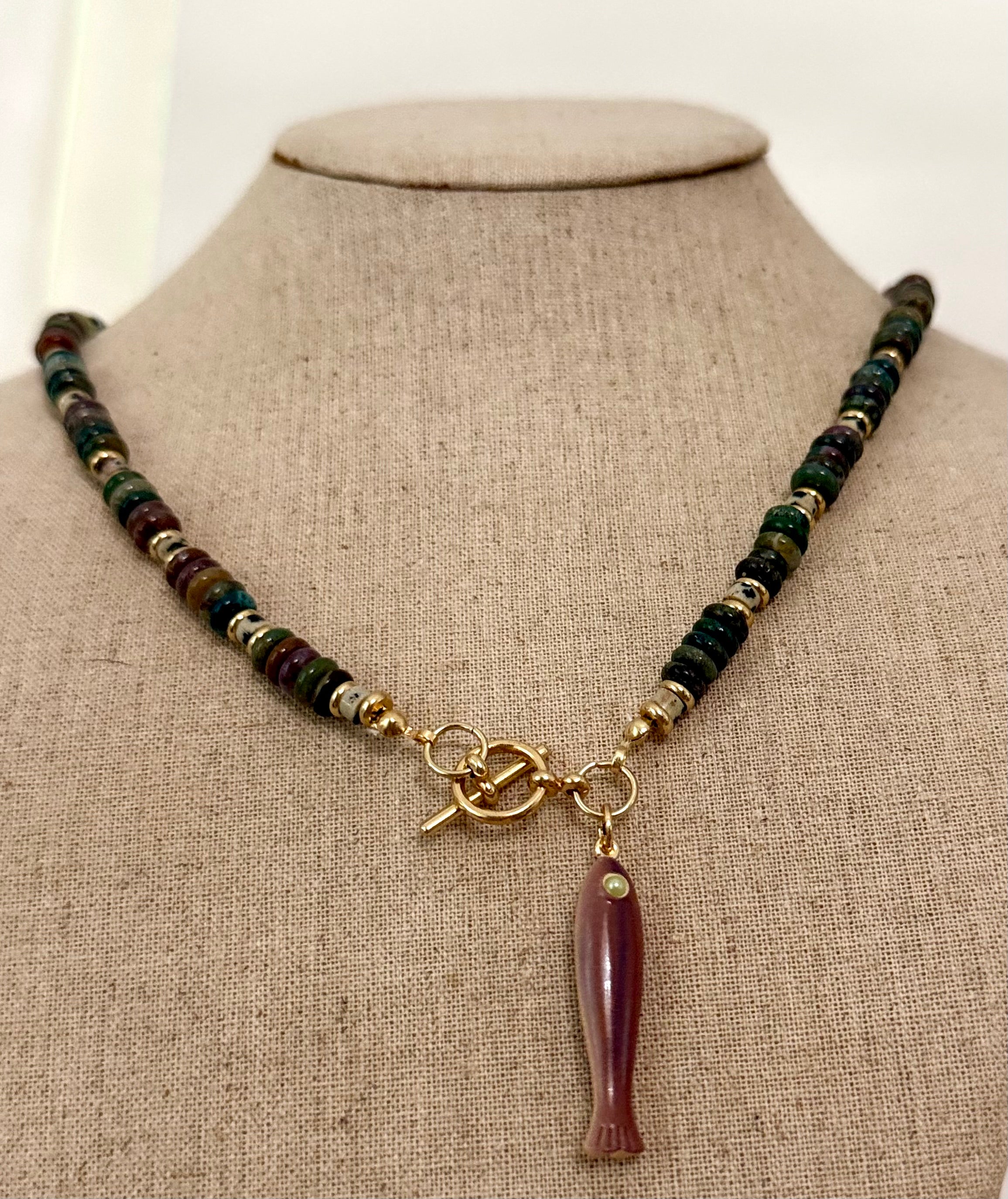The Sunset Society Beaded Necklace  beach girl boho coastl chic