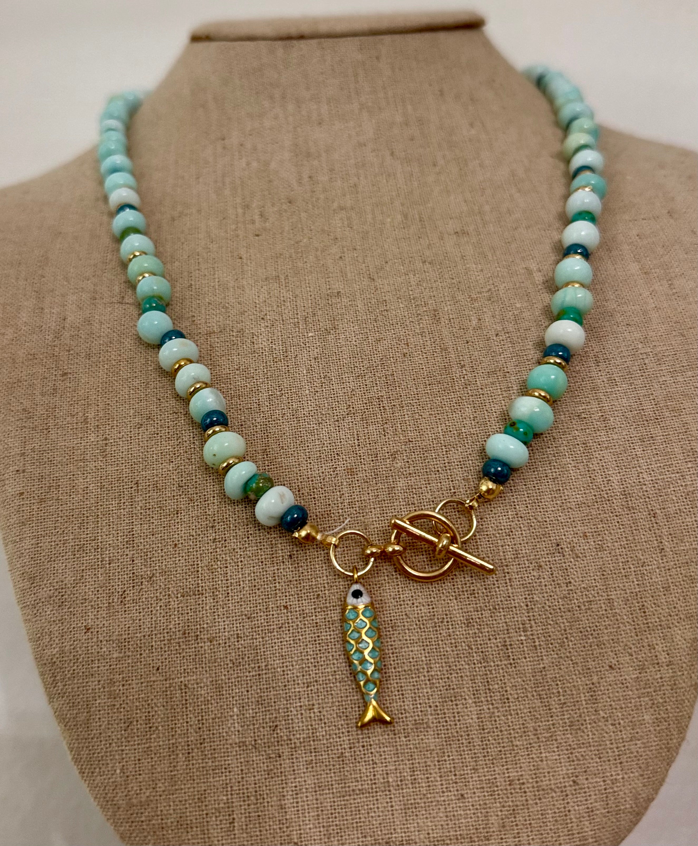 The Sunset Society Beaded Necklace  beach girl boho coastl chic