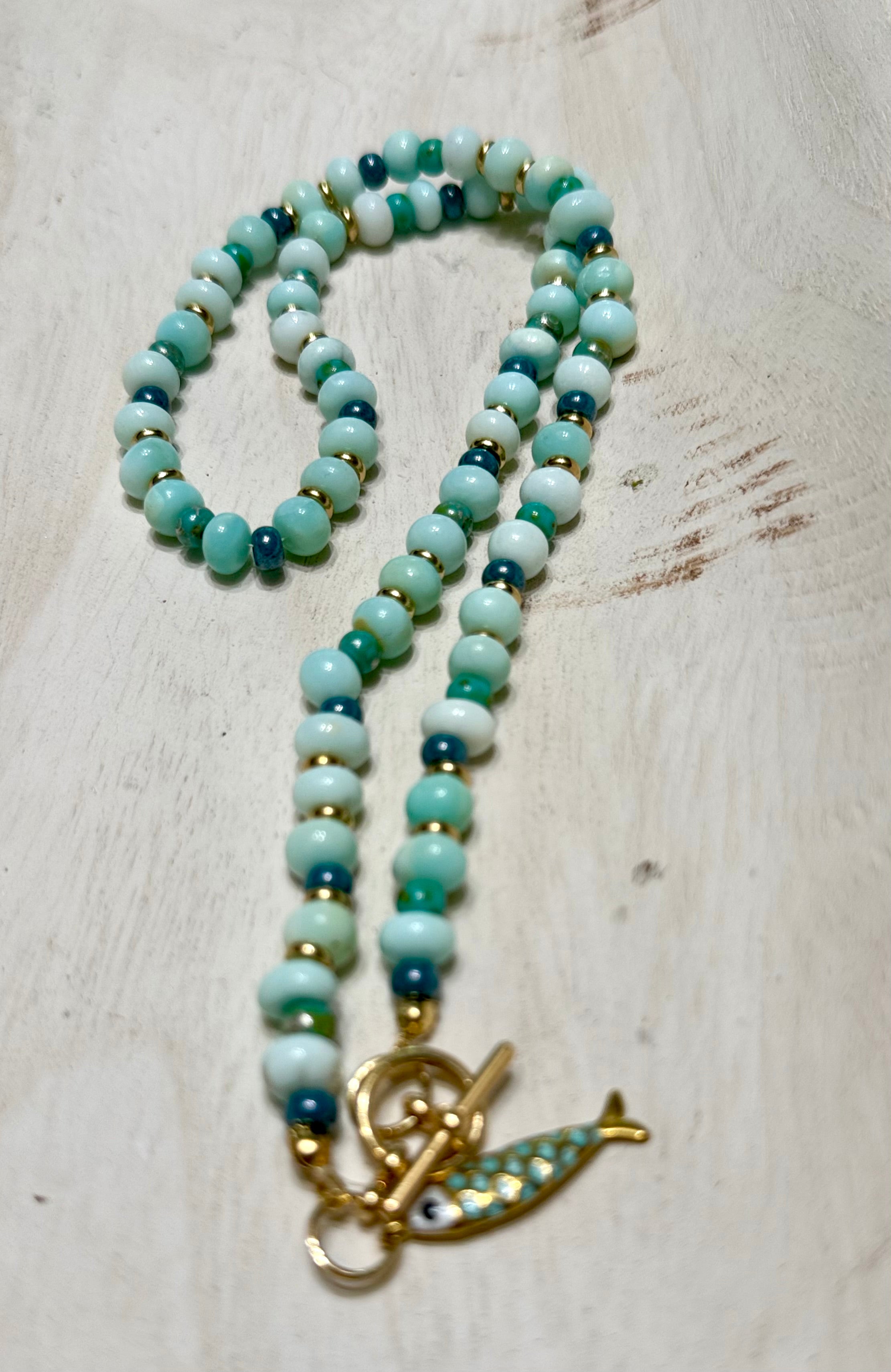 The Sunset Society Beaded Necklace  beach girl boho coastl chic