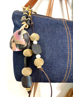 The Abby | Vintage Abalone Shell Bag Charm | A One-of-a-Kind Treasure Reimagined