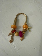 The CLASP CHARM - Handmade Semiprecious Bag Accessory keychain