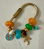 The CLASP CHARM - Handmade Semiprecious Bag Accessory keychain