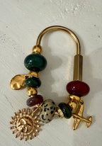 The CLASP CHARM - Handmade Semiprecious Bag Accessory keychain