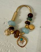 The CLASP CHARM - Handmade Semiprecious Bag Accessory keychain