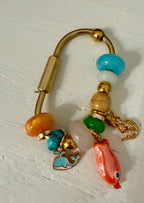 The CLASP CHARM - Handmade Semiprecious Bag Accessory keychain
